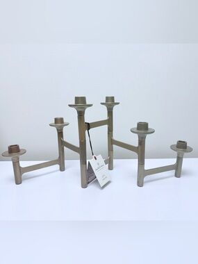 New! 6ct Taper Adjustable Brass Candelabra - Hearth & Hand™ with Magnolia